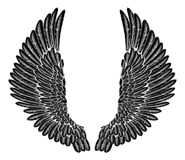 Design av gotiska vingar — Stock vektor