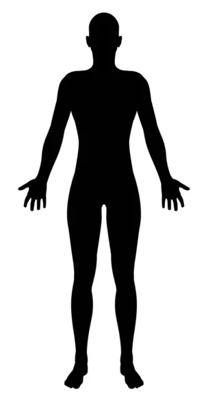 Silueta de figura humana unisex estilizada — Archivo Imágenes Vectoriales