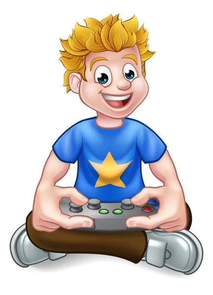 Video Game Gamer — Stockvector