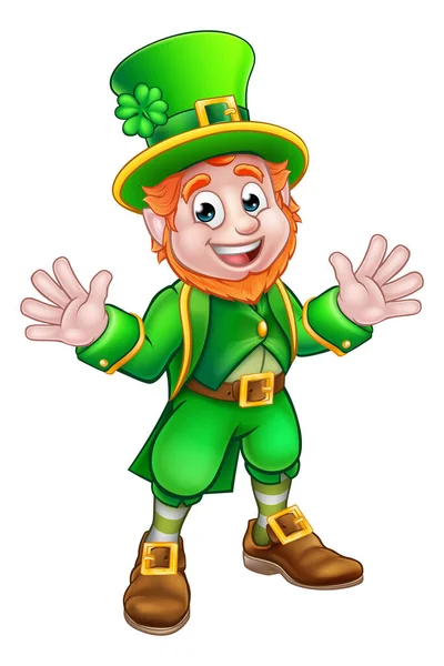 Tecknad Leprechaun Character — Stock vektor