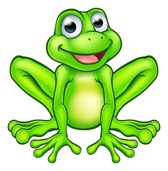 卡通青蛙吉祥物 — 图库矢量图片