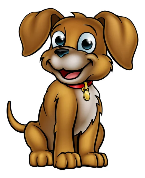 Zvířecí kreslený postava psa — Stockový vektor