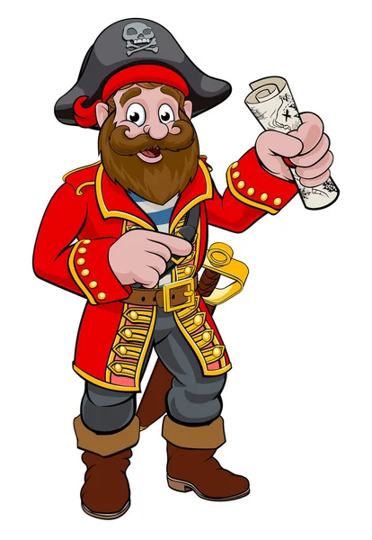 Mascote pirata dos desenhos animados —  Vetores de Stock