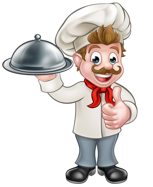 Mascotte de Chef Cartoon — Image vectorielle