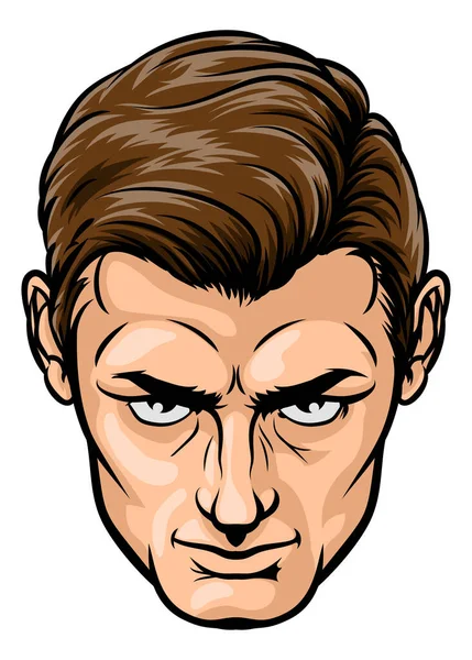 Hombre guapo cara — Vector de stock