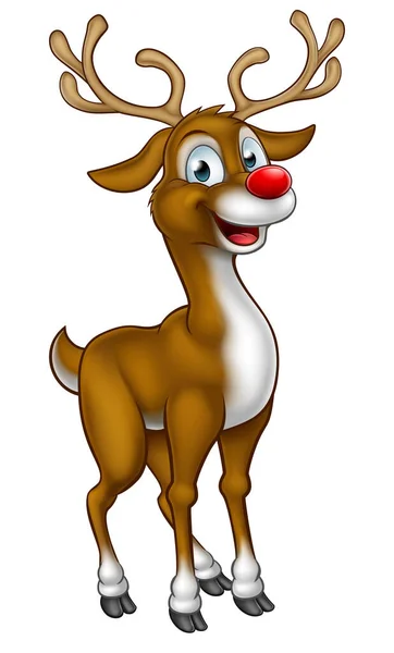 Reindeer Christmas Cartoon Character — Stock Vector