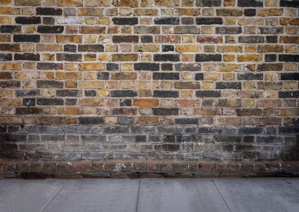 Street Bricks Wall Grey Cement Floor — Stock Photo, Image