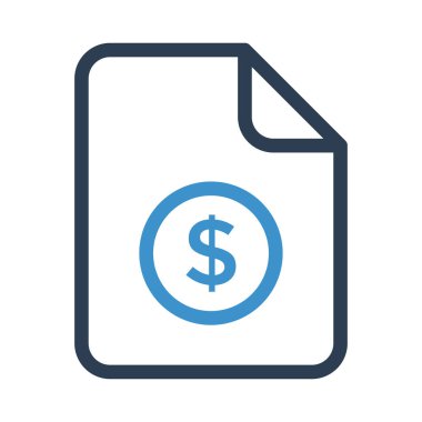 Dosya vektör renk satırı simgesi