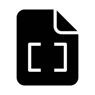  dosyasının glifleri vektör simgesi