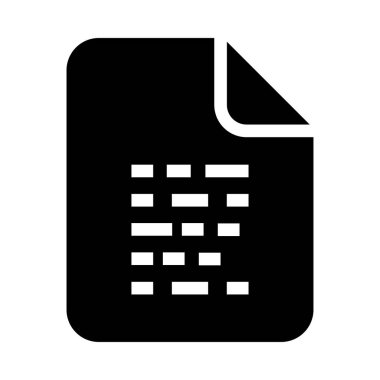  dosyasının glifleri vektör simgesi