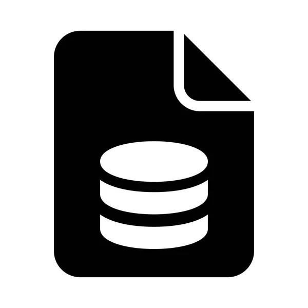 Dateiglyphen Vektorsymbol — Stockvektor