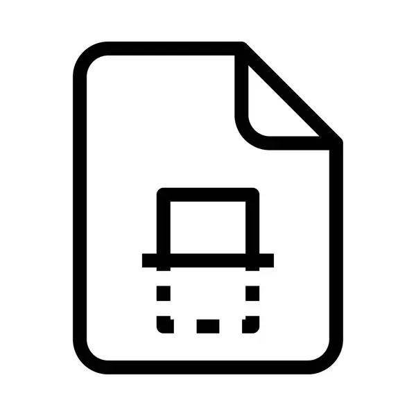 Иконка Векторной Линии Файла — стоковый вектор