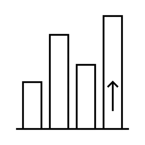 Gráfico Línea Vector Iconos — Vector de stock