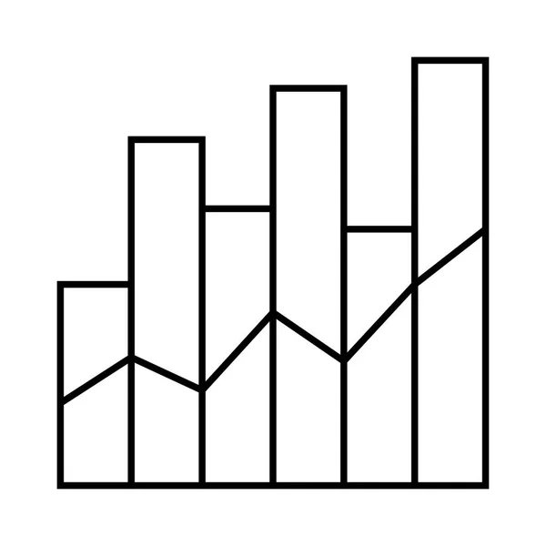 Diagrammlinien Vektorsymbole — Stockvektor