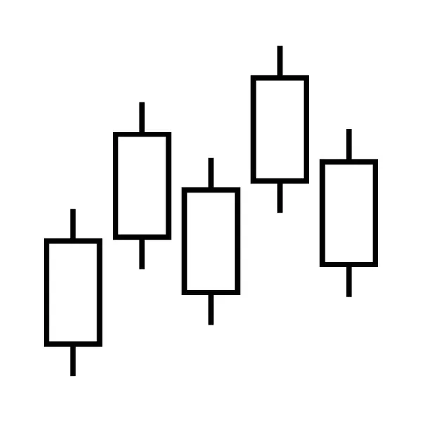 Diagrammlinien Vektorsymbole — Stockvektor