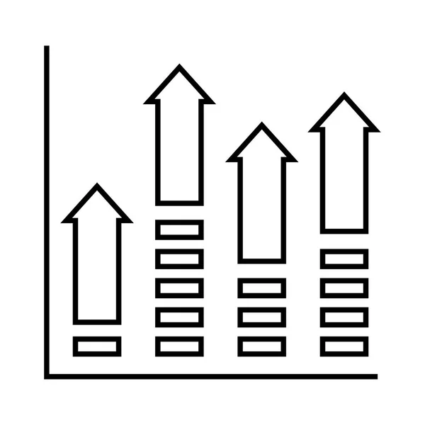 Gráfico Línea Vector Iconos — Vector de stock