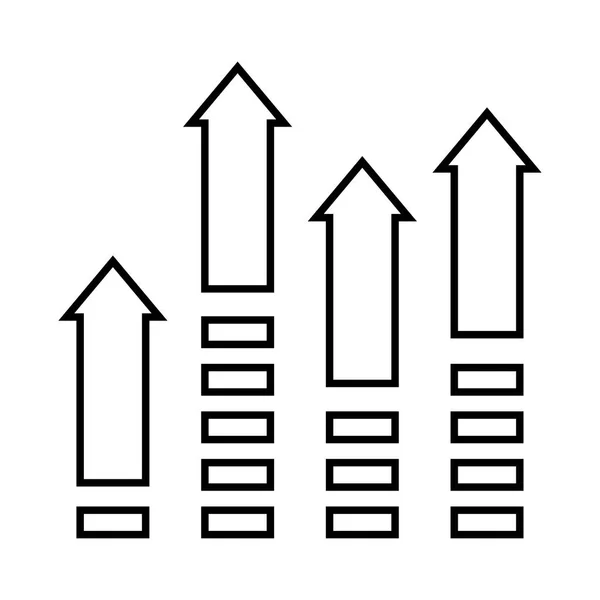 Diagrammlinien Vektorsymbole — Stockvektor