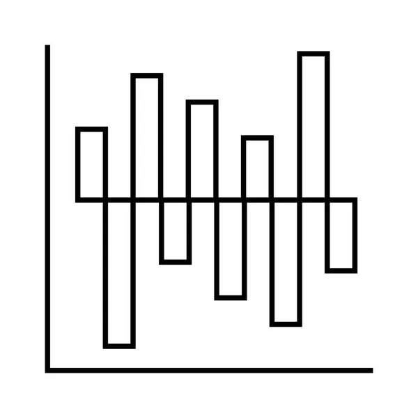 Gráfico Línea Vector Iconos — Archivo Imágenes Vectoriales