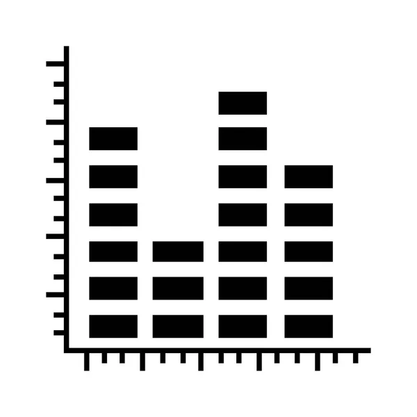 Chart Glyphs Vector Icon — Stock Vector
