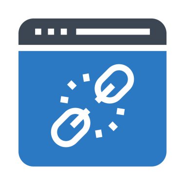 Web sayfasına bağlantı mola Glifler renk çift