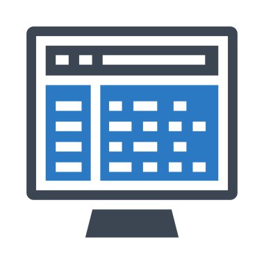 Web sayfası Glifler çift renk