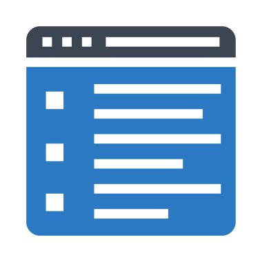 Web sayfası Glifler çift renk