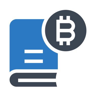 Bitcoin kitap Glifler çift renk simgesini