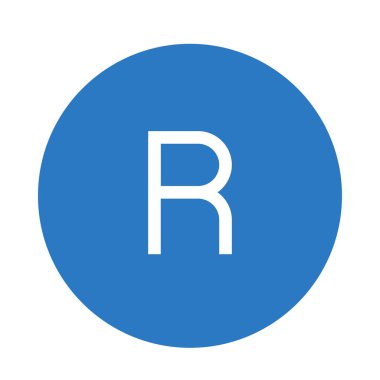 kayıtlı Glifler çift renk simgesi