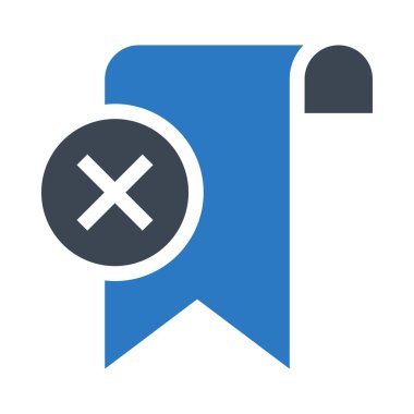 yer işaretini silme çift renk Glifler simgesi