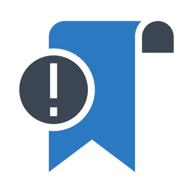 yer işareti ünlem işareti çift renk Glifler simgesi