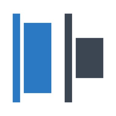 hizalama çift renk Glifler simgesi