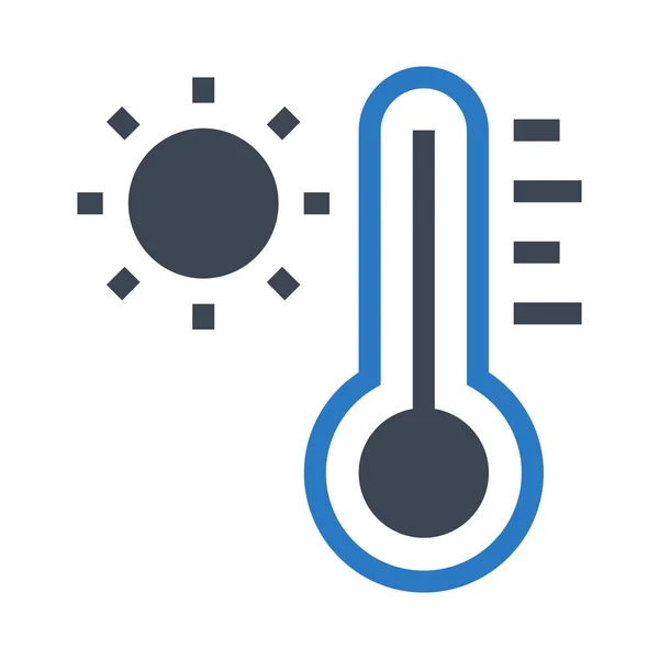 Glifos Temperatura Solar Doble Color — Vector de stock