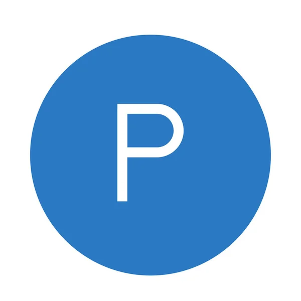 Parkolás Karakterjelek Kétszínű Ikon — Stock Vector