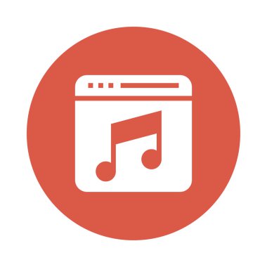 Web sayfası müzik renk Glifler simgesi