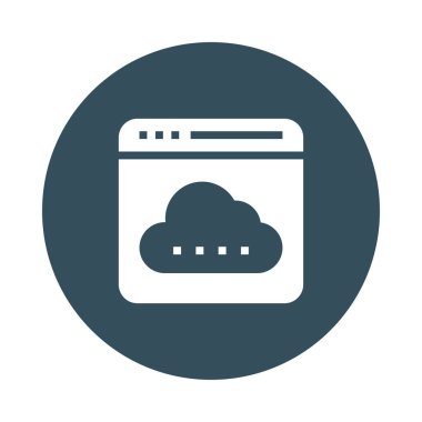 Web sayfası bulut renk Glifler simgesi