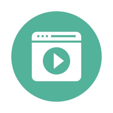 Web sayfası oynamak renk Glifler simgesi