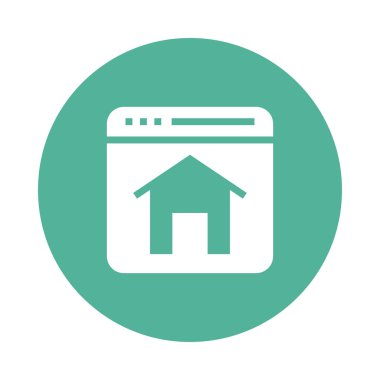 Web sayfası ev renk Glifler simgesi