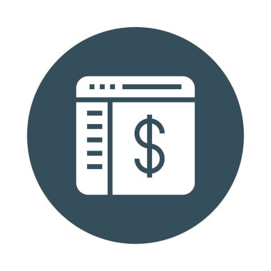 Web sayfası doları renk Glifler simgesi