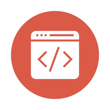 Web sayfası renkli Glifler simge kodlama