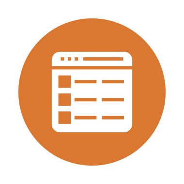 Web sayfası renk Glifler simgesi