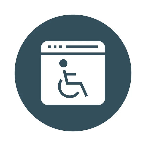 Wheelchair Color Glyphs Icon — Stock Vector