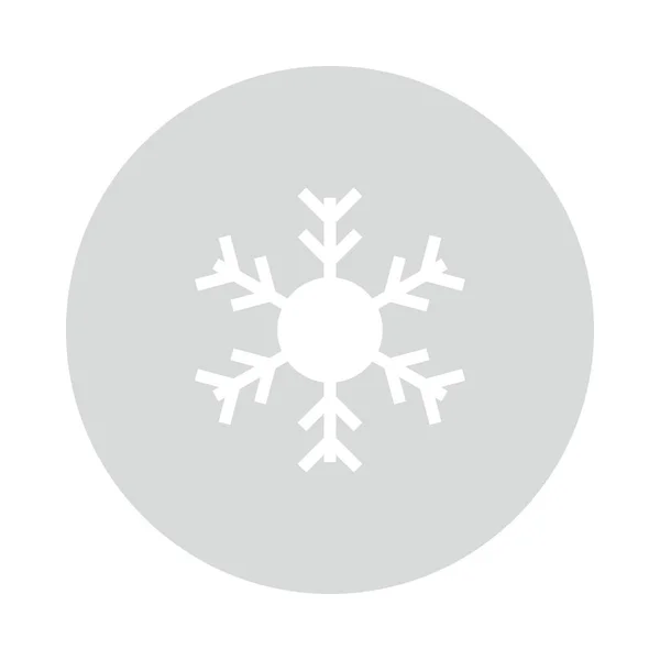 Ikona Glify Kolor Płatka Śniegu — Wektor stockowy
