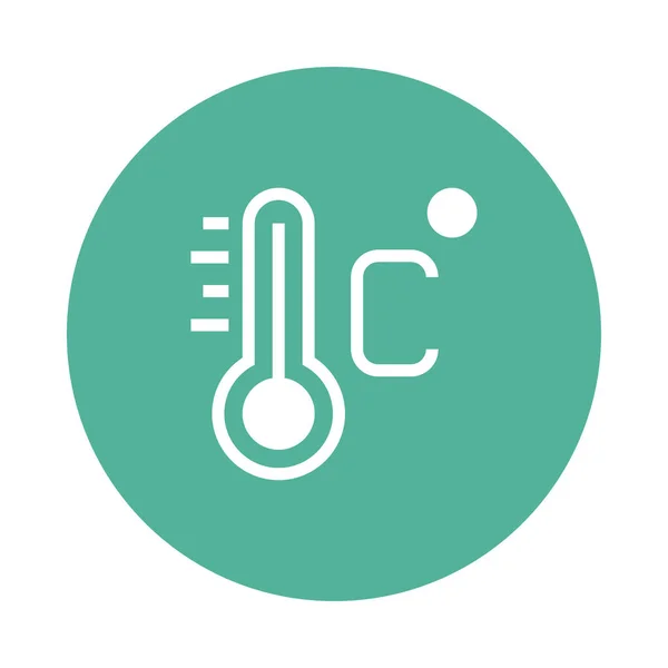 Temperatura Glifos Color Icono — Archivo Imágenes Vectoriales