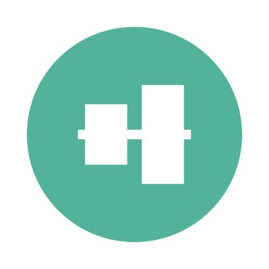 Glifler renk düz simgesi olarak Hizala