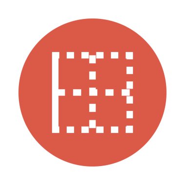 Sol Kenarlık Glifler renk düz simgesi