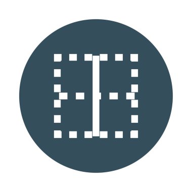 Merkezi sınır Glifler renk düz simgesi