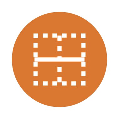 Merkezi düzen Glifler renk düz simgesi