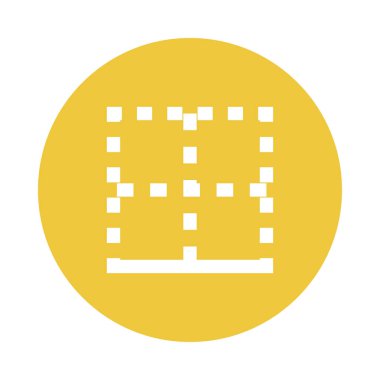 alt sınır Glifler renk düz simgesi