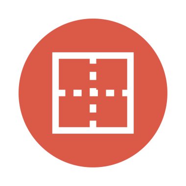 sınır düzen Glifler renk düz simgesi