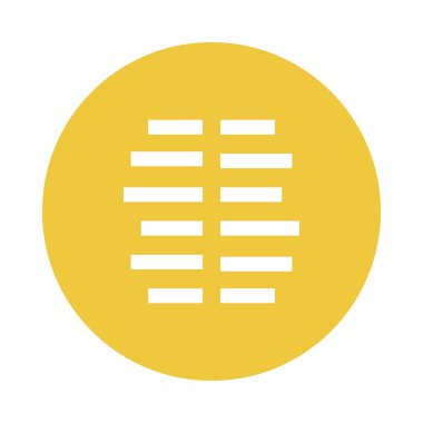 Glifler renk düz simgesi Hizala